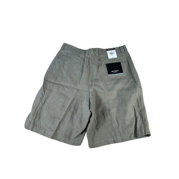 NEW Brandini Men’s Linen Shorts Size 33 Dark Beige Tan Casual Summer Lightweight - Picture 7 of 11